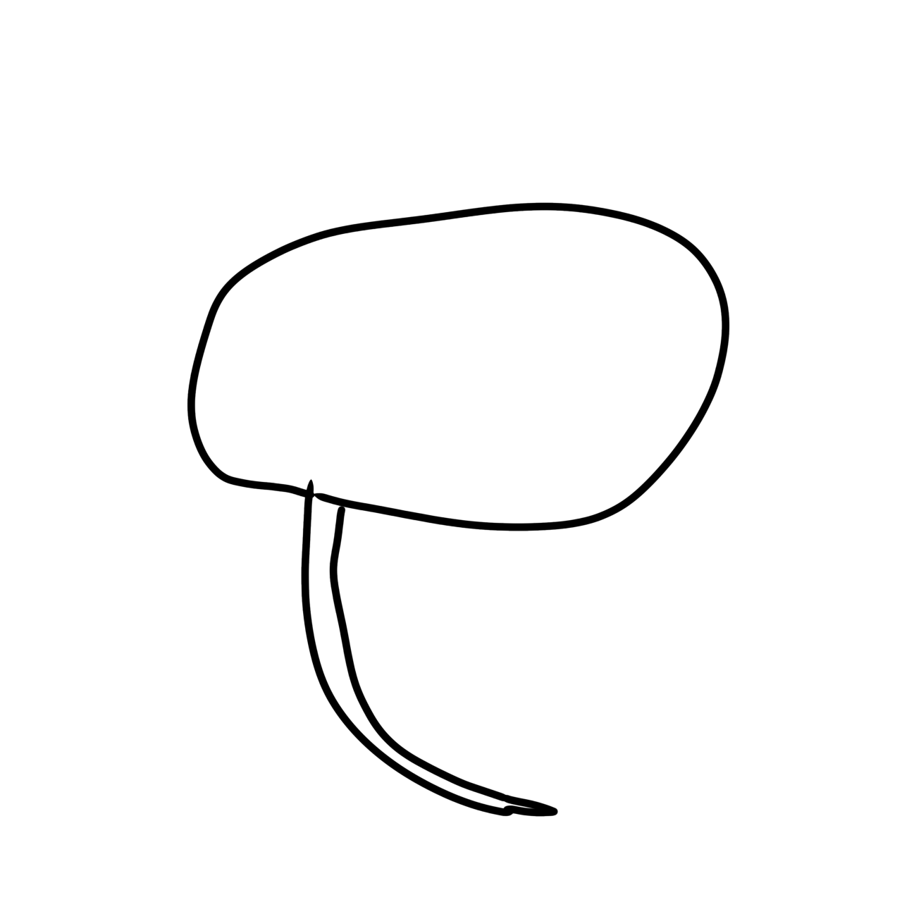 a blank white speech bubble